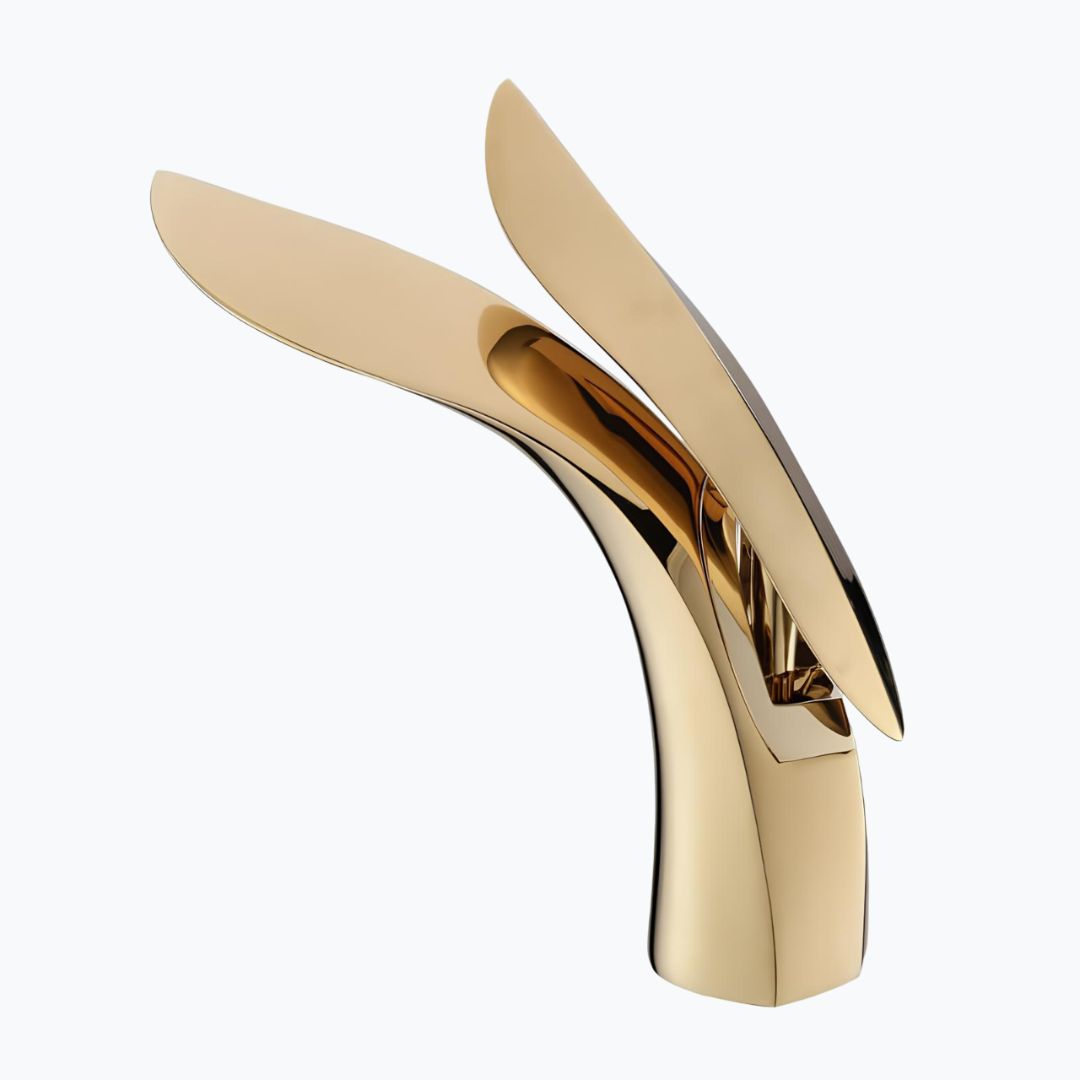 Robinet vasque - design "Requin" - Or Rose