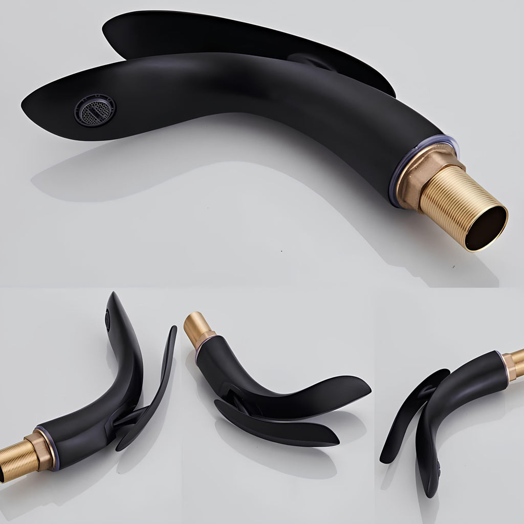 Robinet vasque - design "Requin" - Or Rose