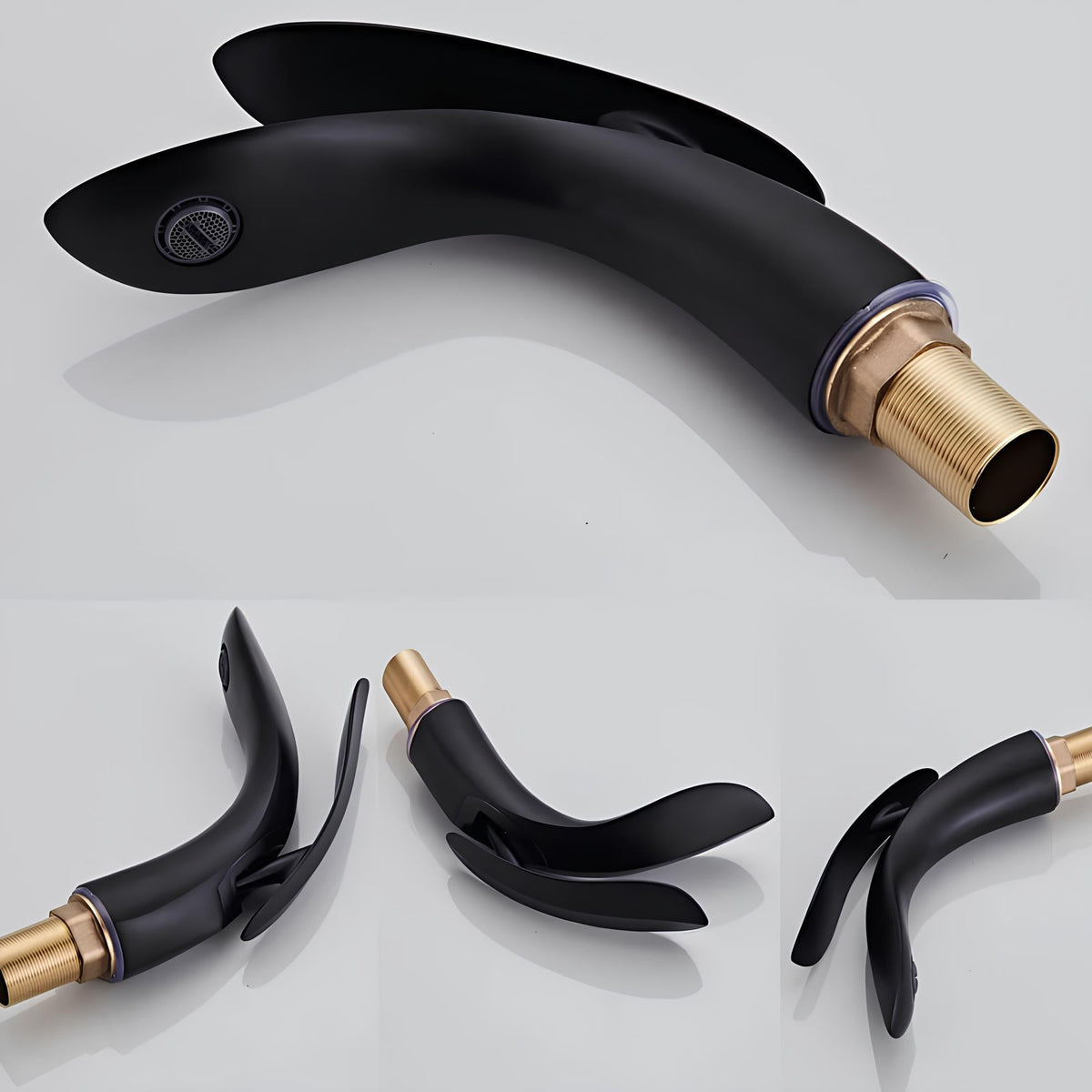 Robinet vasque - design "Requin" - Or Rose