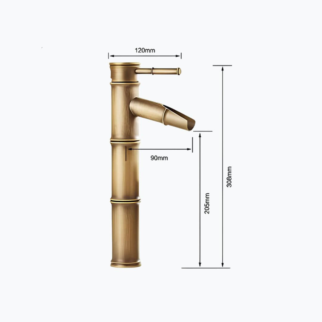 Robinet vasque style bambou - design classique - Petit