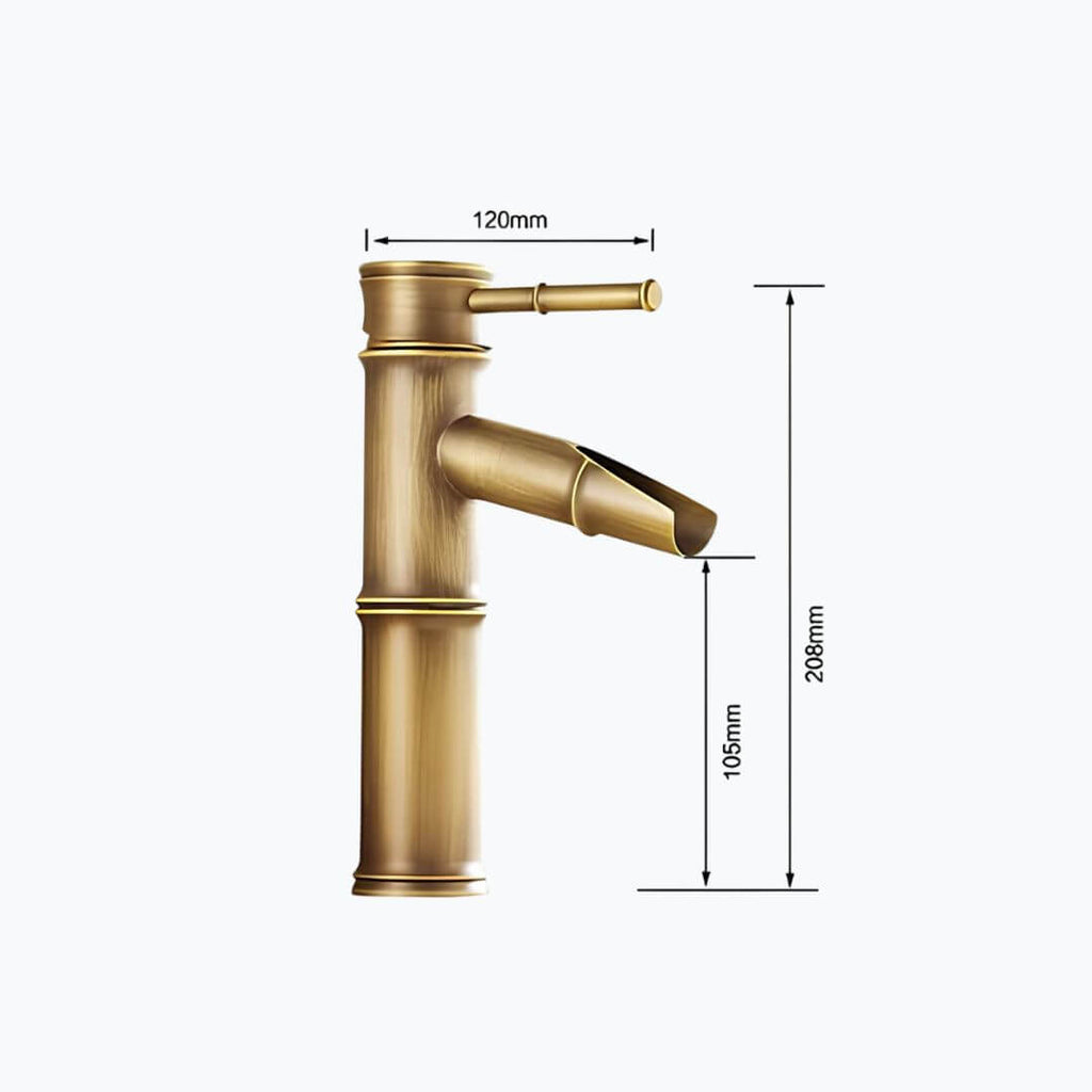 Robinet vasque style bambou - design classique - Petit