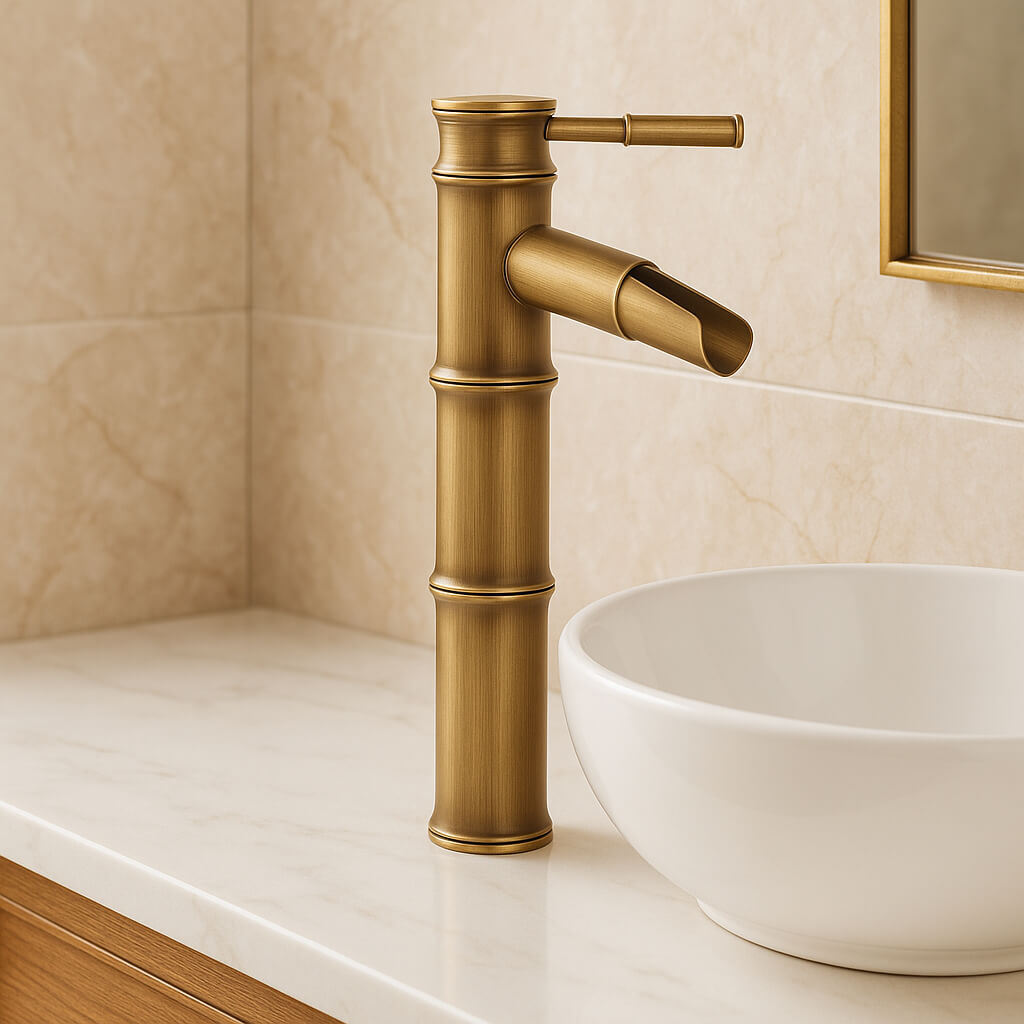 Robinet vasque style bambou - design classique - Grand