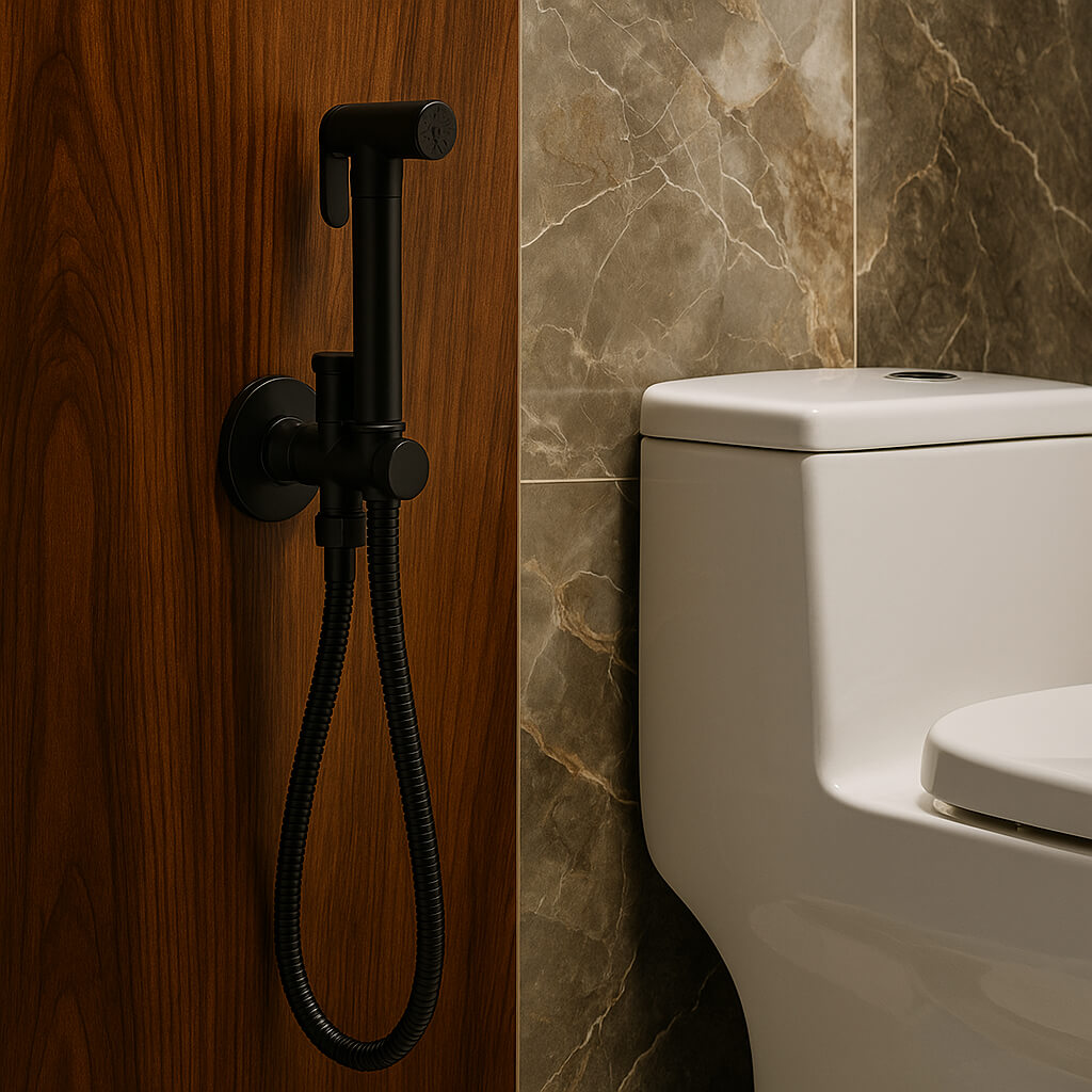Douchette WC - Look raffiné et durable - Noir
