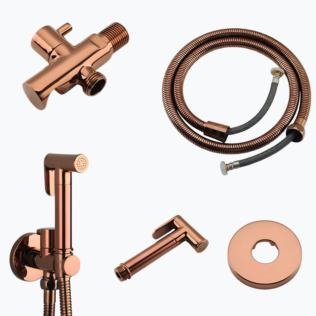 Douchette WC - Look raffiné et durable - Or rose